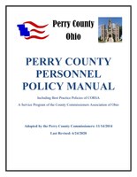 Updated Perry County Personnel Policy Manual to Revision  06/24/2020